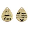 ⭐️Allpaws⭐️ - Bewitched Brass Teardrop Cat & Dog ID Pet Tag - Default Title