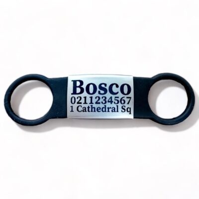 ⭐️Allpaws⭐️ - Collar ID Name, Number & Address Dog ID Pet Tag - Black / Silver
