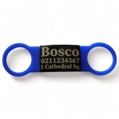 ⭐️Allpaws⭐️ - Collar ID Name, Number & Address Dog ID Pet Tag - RoyalBlue / Black