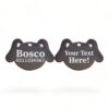 ⭐️Allpaws⭐️ - Custom Text Dog | Mirror Stainless | Dog ID Pet Tag - Black