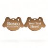 ⭐️Allpaws⭐️ - Custom Text Dog | Mirror Stainless | Dog ID Pet Tag - BurlyWood