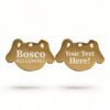 ⭐️Allpaws⭐️ - Custom Text Dog | Mirror Stainless | Dog ID Pet Tag - Gold