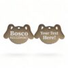 ⭐️Allpaws⭐️ - Custom Text Dog | Mirror Stainless | Dog ID Pet Tag - Silver