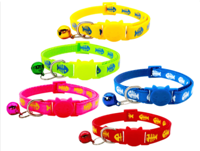 ⭐️Allpaws⭐️ - Fish Breakaway Safety Kitten Collar - RoyalBlue