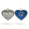 ⭐️Allpaws⭐️ - Heart Paw Print Cat & Dog ID Pet Tag - DodgerBlue