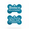 ⭐️Allpaws⭐️ - I Like Smelling Butts | Bone Aluminium | Dog ID Pet Tag - DodgerBlue