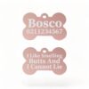 ⭐️Allpaws⭐️ - I Like Smelling Butts | Bone Aluminium | Dog ID Pet Tag - LightPink