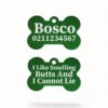 ⭐️Allpaws⭐️ - I Like Smelling Butts | Bone Aluminium | Dog ID Pet Tag - MediumSpringGreen