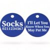 ⭐️Allpaws⭐️ - I'll Let You Know When You May Pat Me | Round Aluminium | Cat & Kitten ID Pet Tag - RoyalBlue