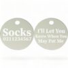 ⭐️Allpaws⭐️ - I'll Let You Know When You May Pat Me | Round Aluminium | Cat & Kitten ID Pet Tag - Silver