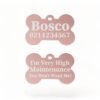 ⭐️Allpaws⭐️ - I'm Very High Maintenance You Don't Want Me | Bone Aluminium | Dog ID Pet Tag - LightPink