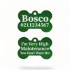 ⭐️Allpaws⭐️ - I'm Very High Maintenance You Don't Want Me | Bone Aluminium | Dog ID Pet Tag - MediumSpringGreen