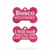 ⭐️Allpaws⭐️ - I Will Sniff Your Ass & Lick Your Face | Bone Aluminium | Dog ID Pet Tag - DodgerBlue