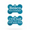 ⭐️Allpaws⭐️ - I Will Sniff Your Ass & Lick Your Face | Bone Aluminium | Dog ID Pet Tag - DodgerBlue