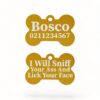 ⭐️Allpaws⭐️ - I Will Sniff Your Ass & Lick Your Face | Bone Aluminium | Dog ID Pet Tag - Gold
