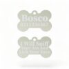 ⭐️Allpaws⭐️ - I Will Sniff Your Ass & Lick Your Face | Bone Aluminium | Dog ID Pet Tag - Silver