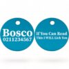 ⭐️Allpaws⭐️ - If You Can Read This I Will Lick You | Round Aluminium | Dog ID Pet Tag - DodgerBlue