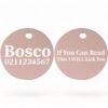 ⭐️Allpaws⭐️ - If You Can Read This I Will Lick You | Round Aluminium | Dog ID Pet Tag - LightPink
