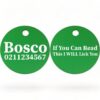 ⭐️Allpaws⭐️ - If You Can Read This I Will Lick You | Round Aluminium | Dog ID Pet Tag - MediumSpringGreen
