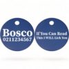 ⭐️Allpaws⭐️ - If You Can Read This I Will Lick You | Round Aluminium | Dog ID Pet Tag - RoyalBlue