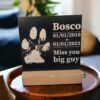 ⭐️Allpaws⭐️ - Laser Engraved Aluminum Paw Print - Plate Only - Memorial - Black