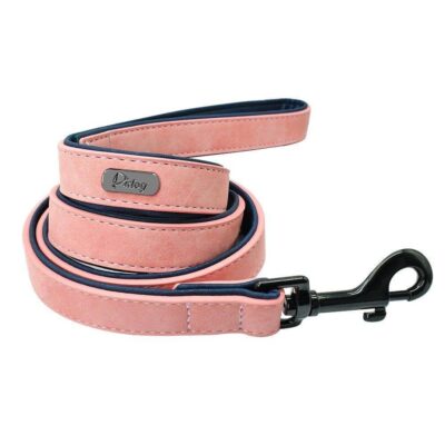 ⭐️Allpaws⭐️ - Leather Executive Dog Lead - DarkSalmon