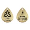 ⭐️Allpaws⭐️ - Little Familiar Brass Teardrop Cat & Dog ID Pet Tag - Default Title
