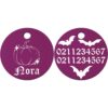 ⭐️Allpaws⭐️ - Little Pumpkin Round Aluminum Cat & Dog ID Pet Tag - Purple / Small (Cat)