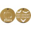 ⭐️Allpaws⭐️ - Little Pumpkin Round | Mirror Stainless | Cat & Dog ID Pet Tag - Gold / Small (Cat)