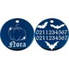 ⭐️Allpaws⭐️ - Little Pumpkin Round | Mirror Stainless | Cat & Dog ID Pet Tag - MidnightBlue / Small (Cat)