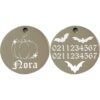⭐️Allpaws⭐️ - Little Pumpkin Round | Mirror Stainless | Cat & Dog ID Pet Tag - Silver / Small (Cat)