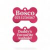 ⭐️Allpaws⭐️ - Mummy's / Daddy's Favourite Asshole | Bone Aluminium | Dog ID Pet Tag - DeepPink / Dad
