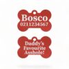⭐️Allpaws⭐️ - Mummy's / Daddy's Favourite Asshole | Bone Aluminium | Dog ID Pet Tag - Firebrick / Dad
