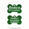 ⭐️Allpaws⭐️ - Mummy's / Daddy's Favourite Asshole | Bone Aluminium | Dog ID Pet Tag - MediumSpringGreen / Dad