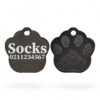 Name & Number | Paw Print Aluminium | Cat, Kitten & Dog Kitten ID Pet Tag - ⭐️Allpaws⭐️
