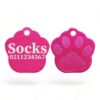 Name & Number | Paw Print Aluminium | Cat, Kitten & Dog Kitten ID Pet Tag - ⭐️Allpaws⭐️