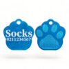 Name & Number | Paw Print Aluminium | Cat, Kitten & Dog Kitten ID Pet Tag - ⭐️Allpaws⭐️