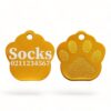 Name & Number | Paw Print Aluminium | Cat, Kitten & Dog Kitten ID Pet Tag - ⭐️Allpaws⭐️