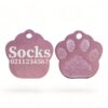 Name & Number | Paw Print Aluminium | Cat, Kitten & Dog Kitten ID Pet Tag - ⭐️Allpaws⭐️