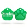 Name & Number | Paw Print Aluminium | Cat, Kitten & Dog Kitten ID Pet Tag - ⭐️Allpaws⭐️