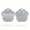 Name & Number | Paw Print Aluminium | Cat, Kitten & Dog Kitten ID Pet Tag - ⭐️Allpaws⭐️