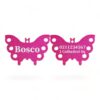 ⭐️Allpaws⭐️ - Name Front & 1 Number Address Back | Butterfly Aluminum | Dog ID Pet Tag - DeepPink