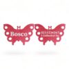 ⭐️Allpaws⭐️ - Name Front & 1 Number Address Back | Butterfly Aluminum | Dog ID Pet Tag - Firebrick
