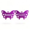 ⭐️Allpaws⭐️ - Name Front & 1 Number Address Back | Butterfly Aluminum | Dog ID Pet Tag - Purple