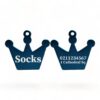 ⭐️Allpaws⭐️ - Name Front & 1 Number Address Back Royal Crown | Mirror Stainless | Cat & Dog ID Pet Tag - MidnightBlue