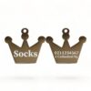 ⭐️Allpaws⭐️ - Name Front & 1 Number Address Back Royal Crown | Mirror Stainless | Cat & Dog ID Pet Tag - Silver