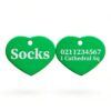 ⭐️Allpaws⭐️ - Name Front & 1 Number & Address Back | Heart Aluminum | Cat, Kitten & Dog ID Pet Tag - MediumSpringGreen