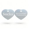 ⭐️Allpaws⭐️ - Name Front & 1 Number & Address Back | Heart Aluminum | Cat, Kitten & Dog ID Pet Tag - Silver