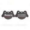 ⭐️Allpaws⭐️ - Name Front & 2 Numbers Back Dog | Mirror Stainless | Dog ID Pet Tag - Black