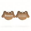 ⭐️Allpaws⭐️ - Name Front & 2 Numbers Back Dog | Mirror Stainless | Dog ID Pet Tag - BurlyWood